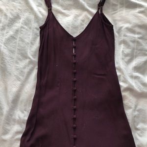 Low back button down dress